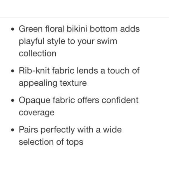 Xhilaration Ribbed Cheeky Bikini bottom floral - Picture 3 of 10